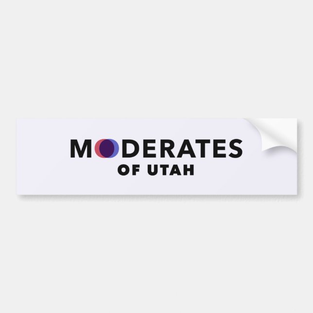 Moderates of Utah Bumper Sticker (Front)