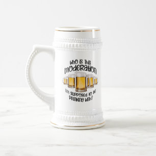 Moderation (in drinking) beer stein