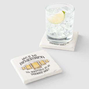 Moderation (in drinking) stone coaster