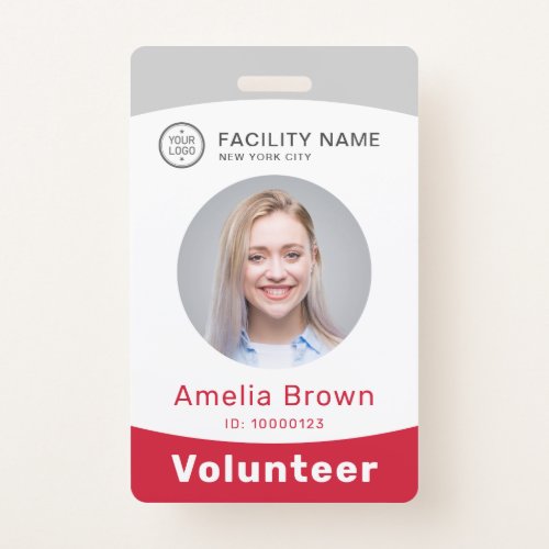 Moderm custom photo and name employee badge