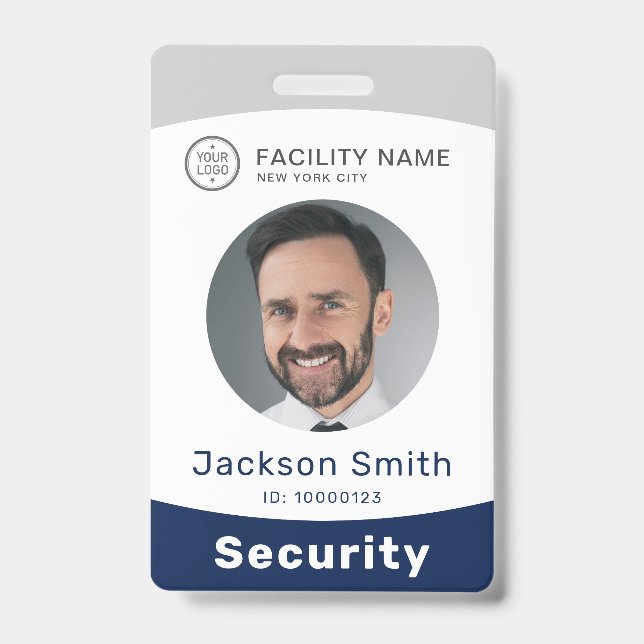 Moderm custom photo and name employee badge (Front)