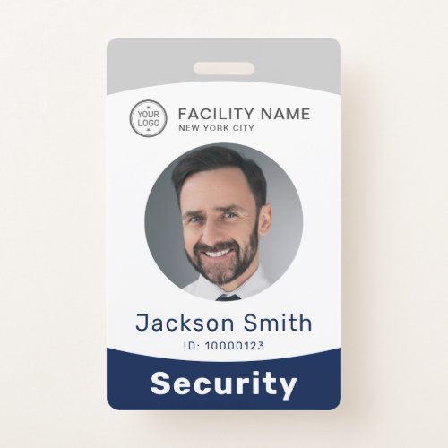 Moderm custom photo and name employee badge