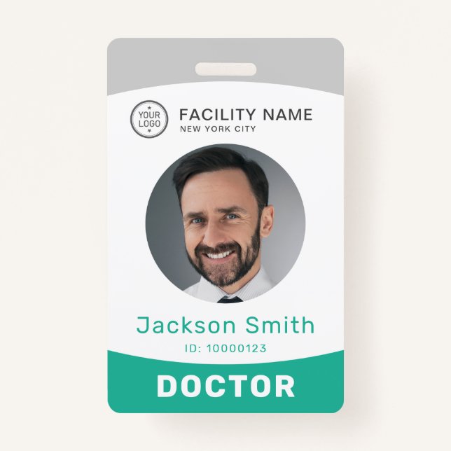 Moderm custom photo and name employee badge (Front)