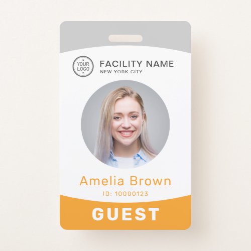 Moderm custom photo and name employee badge