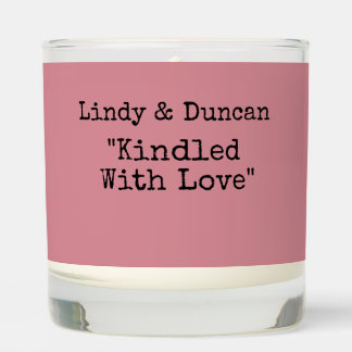 Moderm Minimalist Dusty Pink Personalized Scented Candle