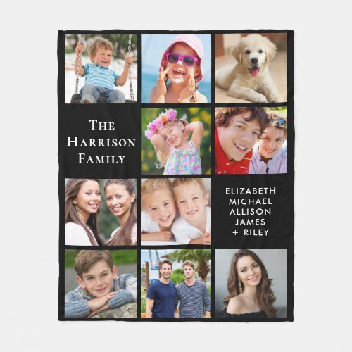 Modern 10 Photo Collage Black