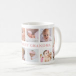 Modern 10 Photo Collage Pink World&#39;s Best Grandma Coffee Mug