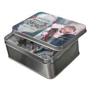 Modern 10th Tin Wedding Anniversary Photo keepsake Jigsaw Puzzle