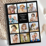 Modern 11 Photo Collage Simple DIY Custom Calendar Planner<br><div class="desc">Custom photo collage calendar planner. Keep all your appointments and schedule handy with our fun photo planner that has 9 photos to personalize and name. This trendy photo collage planner is perfect for work schedule, kids school events, family appointments, and your favorite pets dog schedule. Design is on front and...</div>
