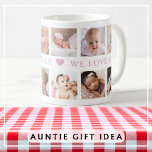 Modern 12 Photo Collage Pink Best Auntie Ever Coffee Mug<br><div class="desc">Best aunt ever  coffee mug personalized with 12 photos.
Perfect keepsake gift for your favorite auntie for christmas, birthday, mothers day.</div>