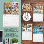 Modern 12 Photos Per Month Collage Calendar<br><div class="desc">Modern 12 Photos Per Month Collage Calendar. Create your own personal photo calendar utilizing this easy-to-upload photo collage grid template in a mosaic or patchwork style with 12 pictures per month in various shapes and sizes to accommodate a wide range of subjects. There i a total of 156 photos, including...</div>