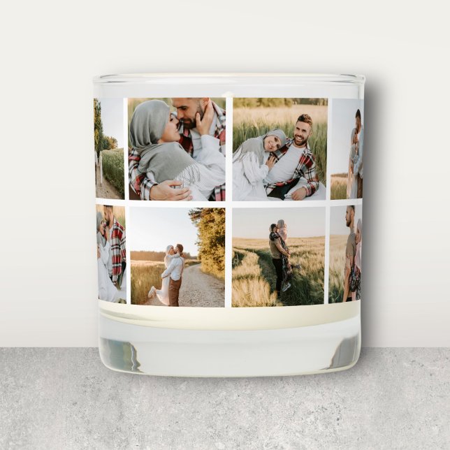 Modern 13 Photo Collage Scented Candle (Creator Uploaded)