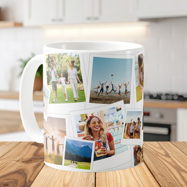 Modern 13 Picture Photo Collage Coffee Mug (Creator Uploaded)