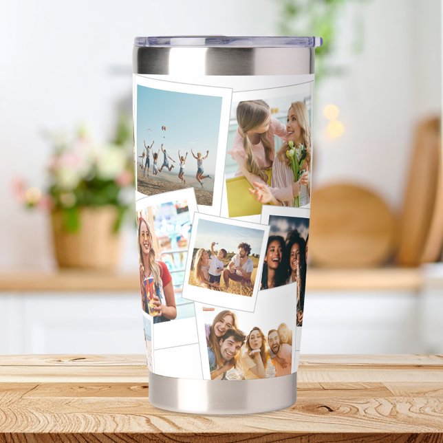 Modern 13 Picture Photo Collage Insulated Tumbler (Creator Uploaded)