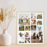 Modern 14 Photo Collage Poster<br><div class="desc">Create your own 14 photo collage poster</div>
