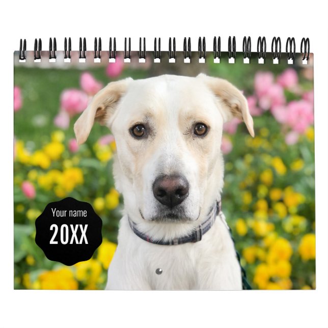 Modern 14 Photo Full Coverage Personalized Calendar (Cover)