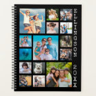 Modern 15 Photo Collage Family Black Personalized