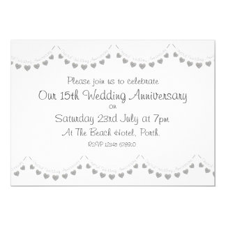Modern 15th Crystal Wedding Anniversary Invitation
