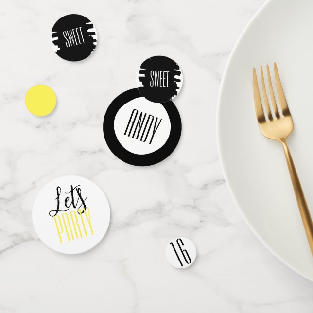 Modern 16th birthday party Confetti decor (Group)