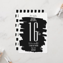 Modern 16th Birthday party invite