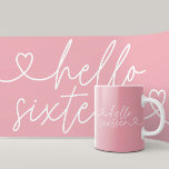 Modern 16th birthday simple stylish elegant script coffee mug<br><div class="desc">Modern 16th birthday simple stylish elegant script & geometric sixteenth birthday invite. Modern geometric backer pattern. Part of a collection. Color can be changed.</div>