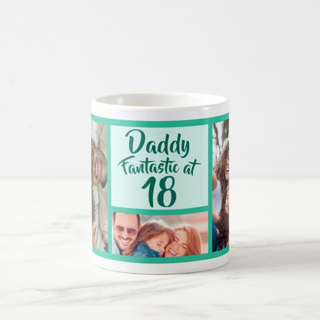 Modern 18th birthday Daddy birthday photo Coffee Mug (Center)