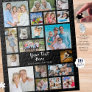 Modern 19 Photo Collage Personalized Black Jigsaw Puzzle