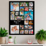 Modern 19 Photo Collage Personalized Poster