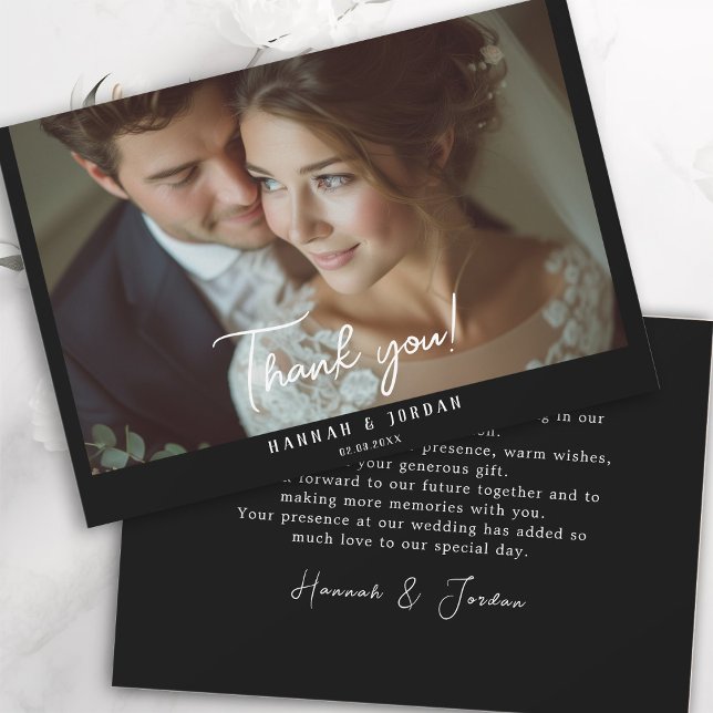 Modern, 1 photo, handwriting, wedding" Thank you " (Creator Uploaded)