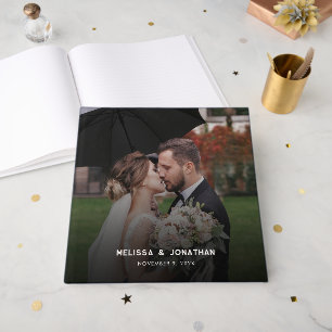 Modern 1 Photo Wedding Guest Book