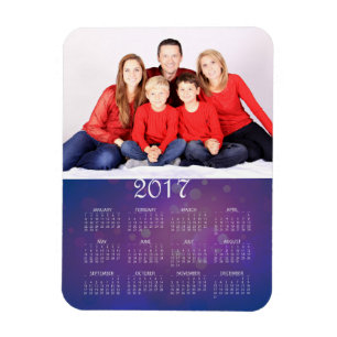 Modern 2017 Photo Calendar Magnet