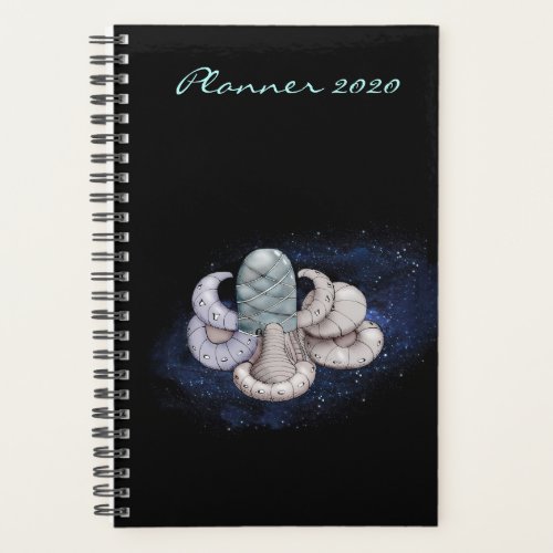 Modern 2020 Planner Black Space Object Art