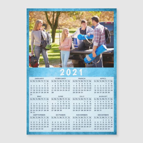 Modern 2021 Magnet Calendar Photo Family