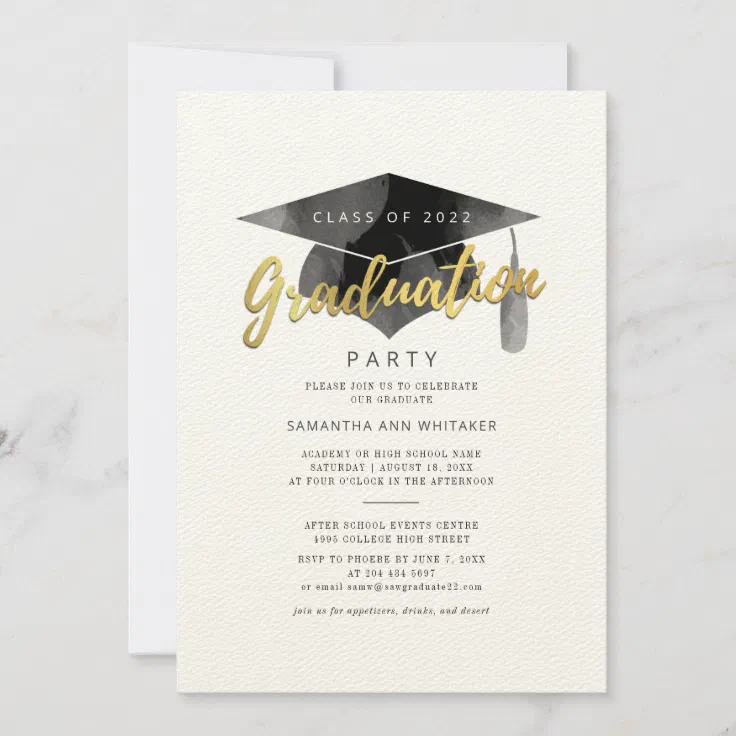 Modern 2022 Grad Minimalist Graduation Party | Zazzle