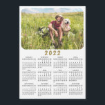 Modern 2022 Magnetic Photo Calendar Black White<br><div class="desc">For a 2024 calendar in this style, please visit: https://www.zazzle.com/modern_2024_magnetic_photo_calendar_black_white-256592799607910389 This modern minimalist style 2022 magnetic calendar is easy to customize with a personal photo to create a unique keepsake for loved ones. The Black and white design with a colorful picture looks beautiful and clear and is a practical gift...</div>