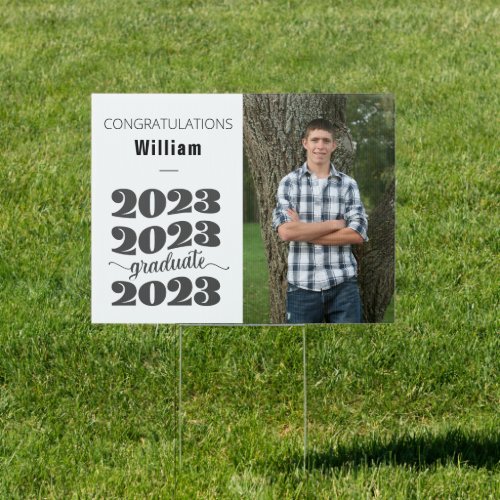 Modern 2023 Graduate Photo Yard Sign