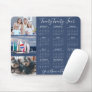 Modern 2024 Calendar 3 Photos Custom Personalized Mouse Pad