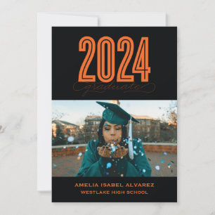 MODERN 2024 GRADUATE   PHOTO GRADUATION INVITATION