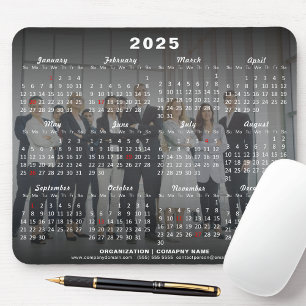 Modern 2025 Calendar Business Photo Minimalist Mouse Pad