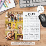 Modern 2026 Calendar 6 Photo Collage Personalized Mouse Pad<br><div class="desc">Modern 2026 Calendar 6 Photo Collage Personalized Mouse Pad. Create a photo collage mouse pad utilizing this easy-to-upload photo collage template featuring 6 pictures in various shapes and sizes, both horizontal and vertical to accommodate a wide variety of photo subjects and a 2026 year-at-at-glance calendar. Personalize with a family name,...</div>