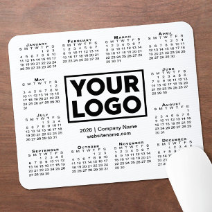 Modern 2026 Calendar Business Company Logo Mouse Pad
