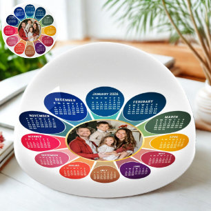 Modern 2026 Calendar Selfie Photo Custom Playful Paperweight