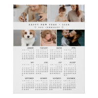Modern 2026 Photo Collage Wall Calendar
