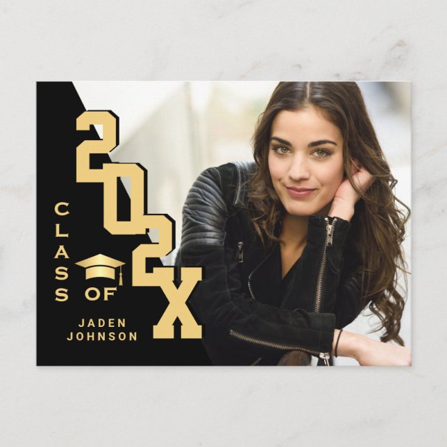 Modern 2026 PHOTO Grad Graduation Party Invitation Postcard (Front)