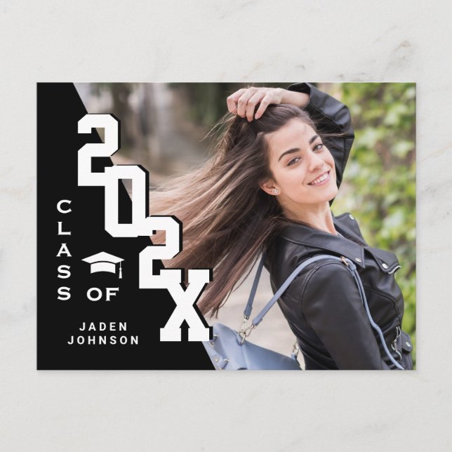 Modern 2026 PHOTO Grad Graduation Party Invitation Postcard (Front)