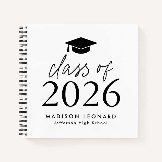 Modern 2026 Photo Graduation Party Guest Book (Front)