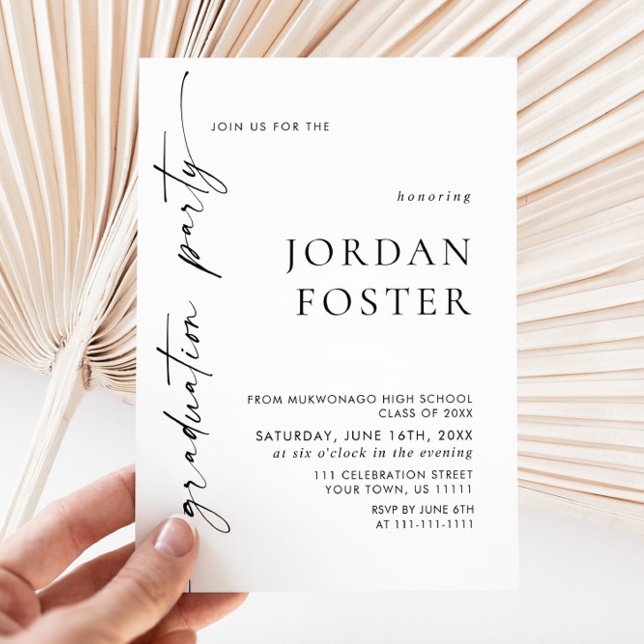 Modern 2026 PHOTO Graduation Party Invitation Postcard (Creator Uploaded)