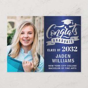 Modern 2026 PHOTO Graduation Party Invitation Postcard