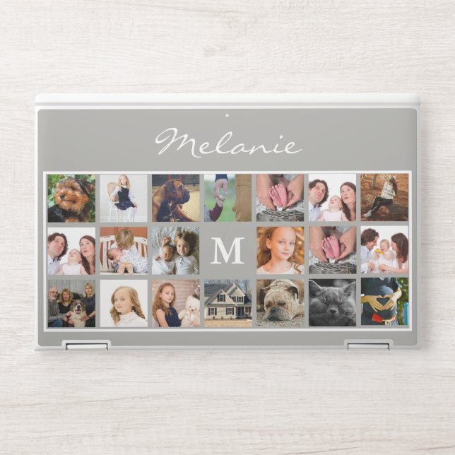 Modern 20 Photo Collage | Personalized HP Laptop Skin (Front)