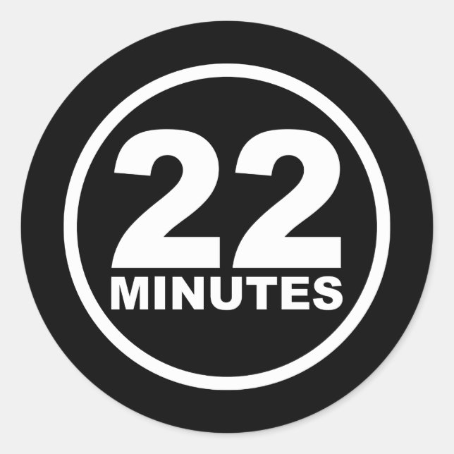 Modern - 22 Minutes Classic Round Sticker (Front)
